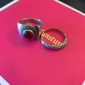 925 Silver Set of 2 Rings